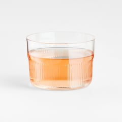 CRATE & BARREL - Vaso Corto Acanalado en Vidrio 237 ml