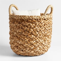 CRATE & BARREL - Canasta Emlyn Fibras naturales 46 x 41 cm