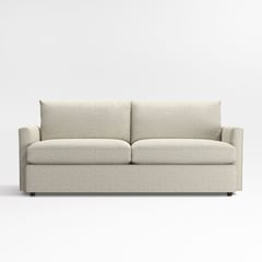 CRATE & BARREL - Sofá Lounge Profundo 3 Puestos 211 cm en Tela Beige