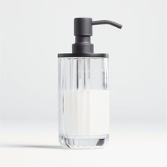 CRATE & BARREL - Dispensador de Jabón Ribbed en Vidrio 355 ml