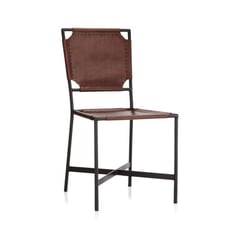 CRATE & BARREL - Silla De Comedor Laredo Cuero