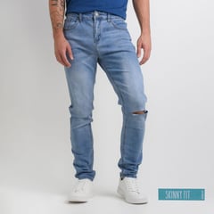 BEARCLIFF - Jean 5 Bolsillos para Hombre Skinny