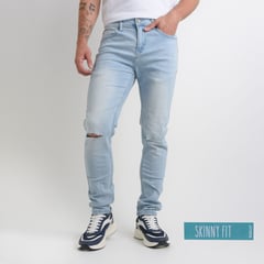 BEARCLIFF - Jean 5 Bolsillos para Hombre Skinny