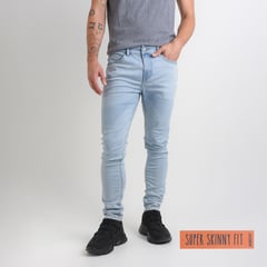 BEARCLIFF - Jean 5 Bolsillos para Hombre Super skinny