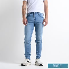 BEARCLIFF - Jean 5 Bolsillos para Hombre Skinny