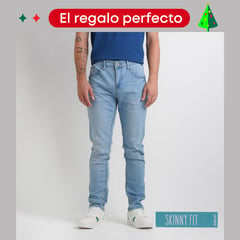 BEARCLIFF - Jean 5 Bolsillos para Hombre Skinny