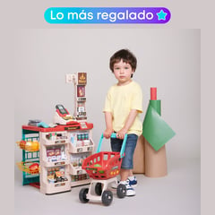 undefined - Supermercado de Juguete para niño incluye caja registradora, carrito de mercado y estanterías