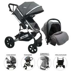 PRIORI - Coche para Bebé Travel System Gris Plata Frezzio