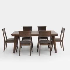 MICA - Juego de Comedor Moderno para 6 Personas (Comedor + 6 Sillas)