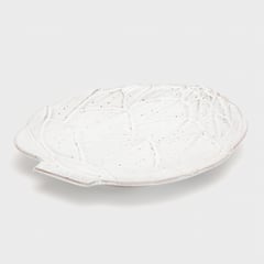 BORDALLO - Plato de entrada Porcelana Alcachofa Blanca 31 x 31,5 cm