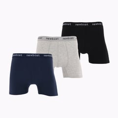 NEWBOAT - Boxers para Hombre Pack de 3 de Algodón