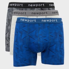 NEWBOAT - Boxers para Hombre Pack de 3 de Algodón