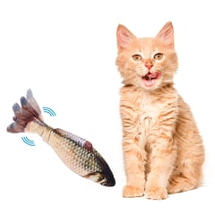 KULCAN - Juguete Pescado Eléctrico para Gatos