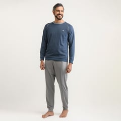 NEWBOAT - Pijama para Hombre Larga Manga larga de Algodón
