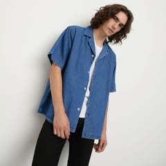 DENIMLAB - Camisa de jean para Hombre Manga corta