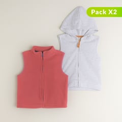 YAMP - Pack x2 Chaleco para Bebé niño Algodón