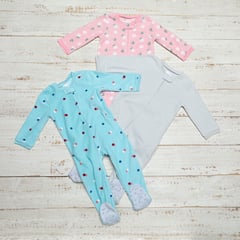 YAMP - Pack de 3 Pijamas para bebe niña