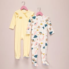 YAMP - Pack de 2 pijamas para bebe niña algodón