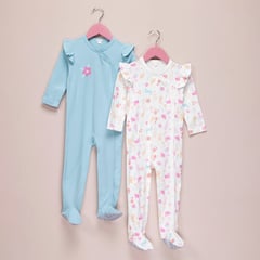 YAMP - Pack de 2 pijamas para bebe niña algodón