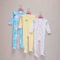 YAMP - Pack de 3 Pijamas para Bebé niña