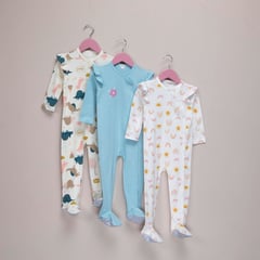 YAMP - Pack de 3 Pijamas para Bebé niña