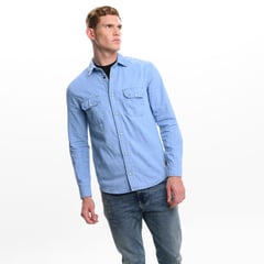 DENIMLAB - Camisa de jean para Hombre Manga larga