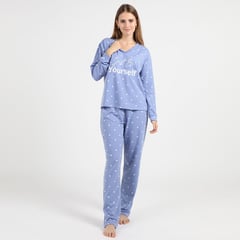 SYBILLA - Pijama para Mujer Larga Manga larga