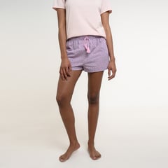UNIVERSITY CLUB - Short de Pijama para Mujer Corta de Algodón