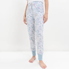 SYBILLA - Pantalón de Pijama para Mujer Larga de Algodón