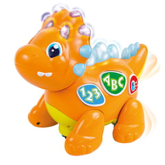 WINFUN - Dinosaurio Triceraptor Camina Conmigo, tiene Luces y Sonidos, a partir de los 14-6 meses (Incluye Pilas)