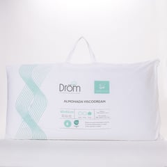 DROM - Almohada en Memory Foam Hipoalergénica, Firme Viscodream 42 x 83 cm