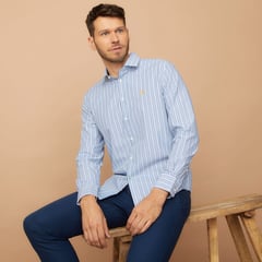 LA MARTINA - Camisa para Hombre Manga larga Slim