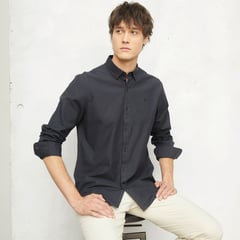 WOLF & HANK - Camisa casual Hombre Manga larga Slim de Algodón