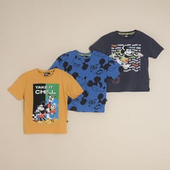 STD CHARACTERS - Pack de 3 Camisetas para Niño en Algodón