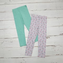 YAMP - Leggings para Niña Pack de 2 unidades con Cintura elásticada