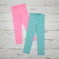 YAMP - Leggings para Niña Pack de 2 unidades con Cintura elásticada