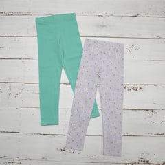 YAMP - Leggings para Niña Pack de 2 unidades con Cintura elásticada