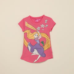 PRINCESS - Camiseta Niña con Estampado Princesas Manga corta Algodón