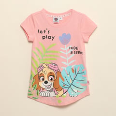 PAW PATROL - Camiseta para Niña Estampado Manga corta en Algodón