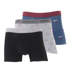 NEWPORT - Boxers para Hombre Pack de 3 Newboat