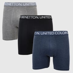 BENETTON - Boxers para Hombre Pack de 3