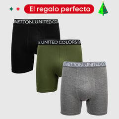 BENETTON - Pack boxer Hombre Pack de 3