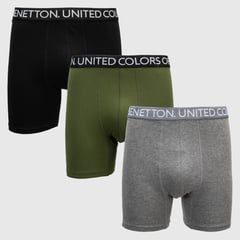 BENETTON - Pack boxer Hombre Pack de 3