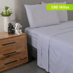 BENETTON - Sábanas de Algodón 180 Hilos Suave Benetton. Juegos de Sábanas Estampadas para cama Doble, Queen y King