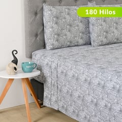 MICA - Sábanas de Algodón 180 Hilos Suave . Juegos de Sábanas Estampadas para cama Sencillo, Doble, Queen y King