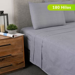 BENETTON - Sábanas de Algodón 180 Hilos Suave Benetton. Juegos de Sábanas Estampadas para cama Doble, Queen y King