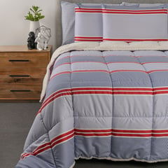 BENETTON - Edredón Ovejero con exterior y relleno de 300 GSM Poliéster Trie. Edredón Estampado para cama doble, queen, king.