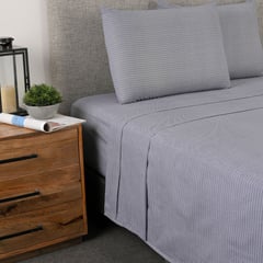 BENETTON - Sábanas de Algodón 180 Hilos Suave . Juegos de Sábanas Estampadas para cama Doble, Queen y King