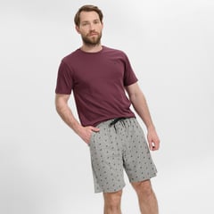 NEWPORT - Conjunto de pijama con short para Hombre Corta Manga corta de Algodón