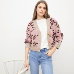 UNIVERSITY CLUB - Cardigan para Mujer con Estampado